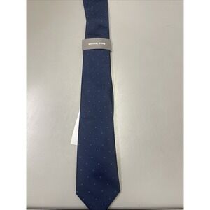 MICHAEL KORS Men's Silk Blend Tie ~ Navy Blue ~ Mira Dot ~ NEW MSRP $69.50